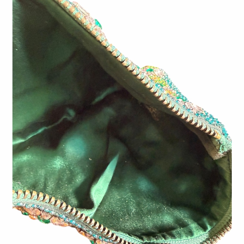 Anthropologie Daisy Beaded Clutch - Teal and Gold - Picture 4 of 10